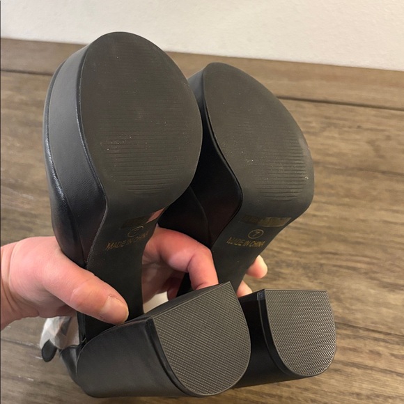 NIB [Lurnyet] Dreamer Black Platform Ankle Strap Platform Chunky Heels Women’s 7 - Picture 11 of 12